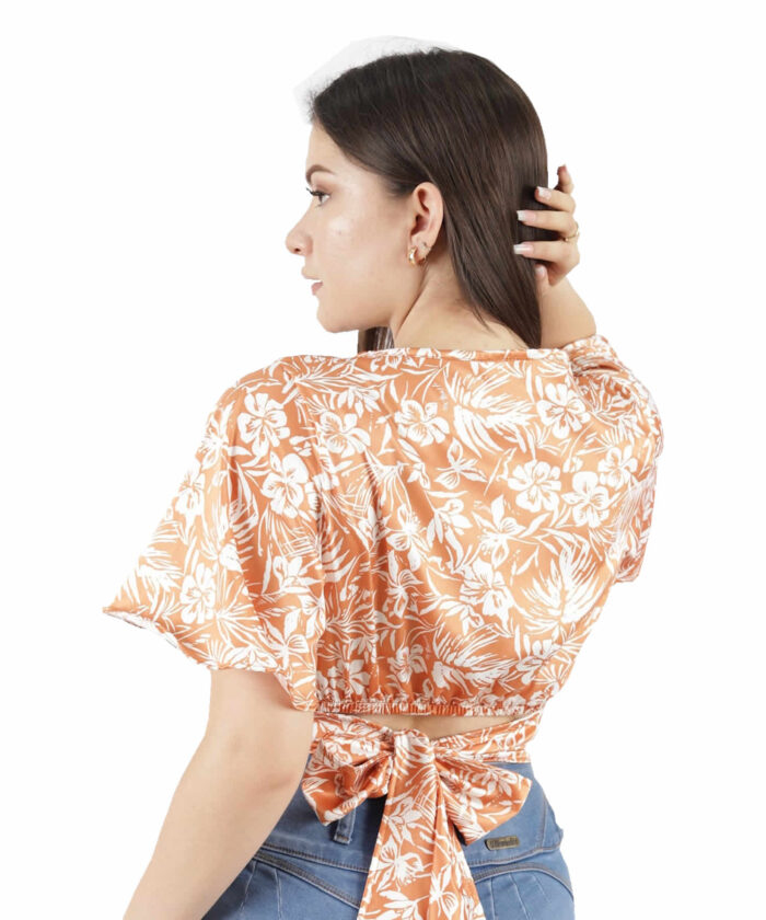 KIYARIPERU | BLUSA SATIN ESTAMPADA