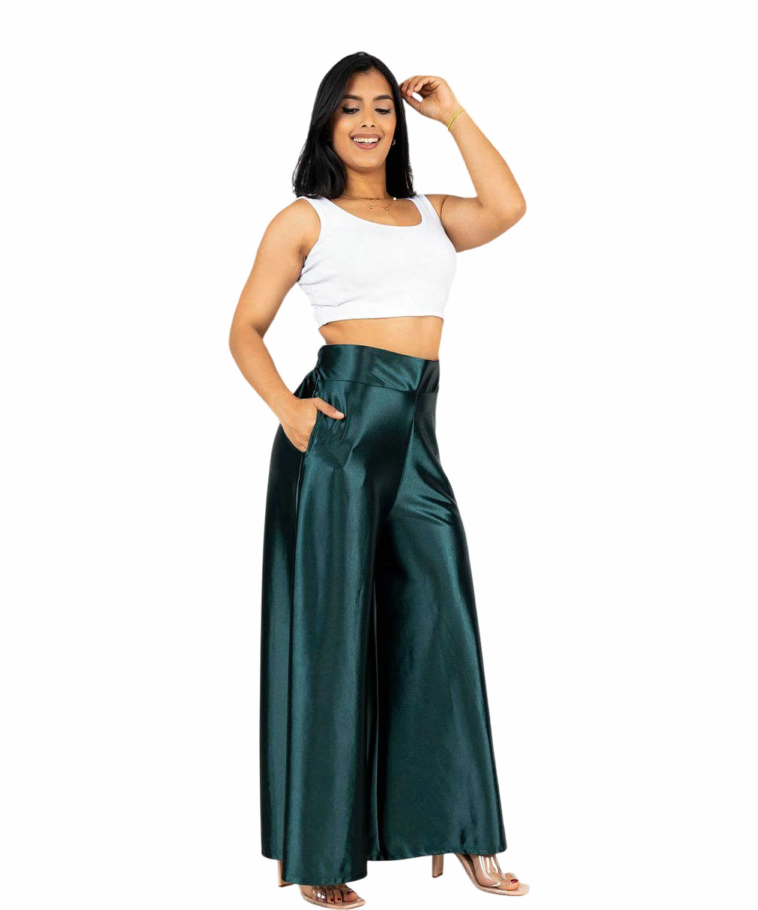 KIYARIPERU | PANTALON SATIN PALAZZO